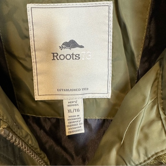 Roots Canada Mens Coat Quilted Sleek Champions Club Green Extra Large - Picture 11 of 13